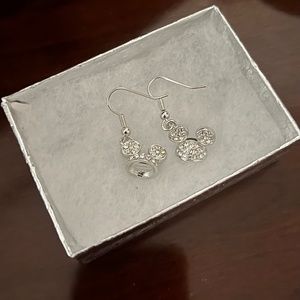 Disney by Arribas rhinestone Mickey ear hat earrings!